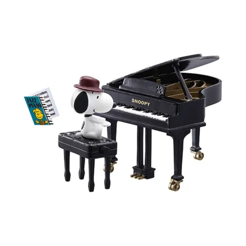 RE MENT Снупи Jazz Café Play Food Single Mystery Box Целая коробка 8 шт