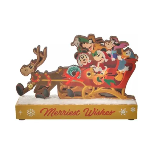 Disney Деревянный Снежная Сани Украшение Tokyo Disney Мерч по IP