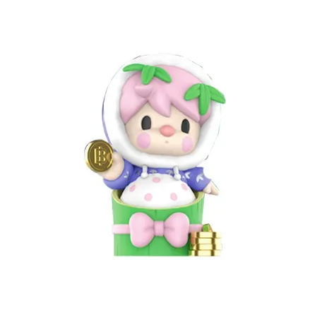 POP MART Коллаборация Edition Little Sweet Bean The Tale OF Бамбуковые растения Прозрачный слепой бокс на карточке 100% 7,8 см