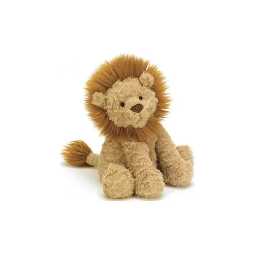 JELLYCAT Wave Hair Collection Little Lion Коричнево-желтая плюшевая кукла высота 23 см 31 см