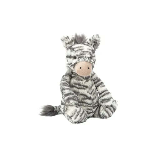 JELLYCAT Jungle Animal Collection Застенчивый Зебра Кукла Плюшевая Кукла 31 см Длина Тела В Сидячем Позе