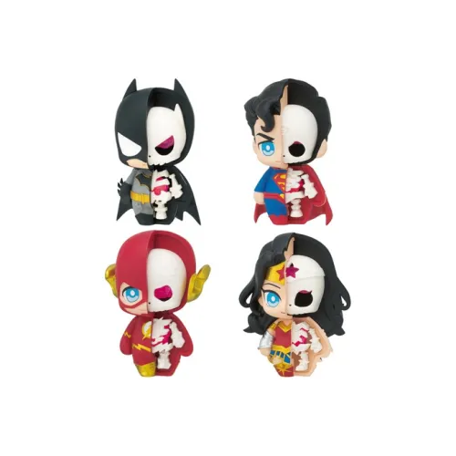 MegaHouse Лига справедливости Супермен And Бэтмен Счастливый Draw Полный комплект OF 4 шт