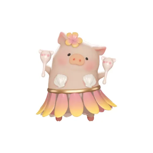 52TOYS LULU Pig HULA Dance Многоцветный стиль прозрачный слежка бокс на карточке