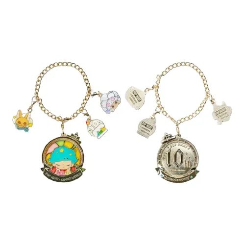 POP MART THE MONSTERS DIMOO LABUBU Bobo & Coco X MOLLY, 10-летний Юбилей, Аниме-подвеска