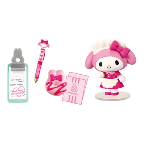 RE MENT Sanrio My Melody Kuromi Heartbeat Snack SHOP Play Food Single Mystery Box Целая коробка 8 шт