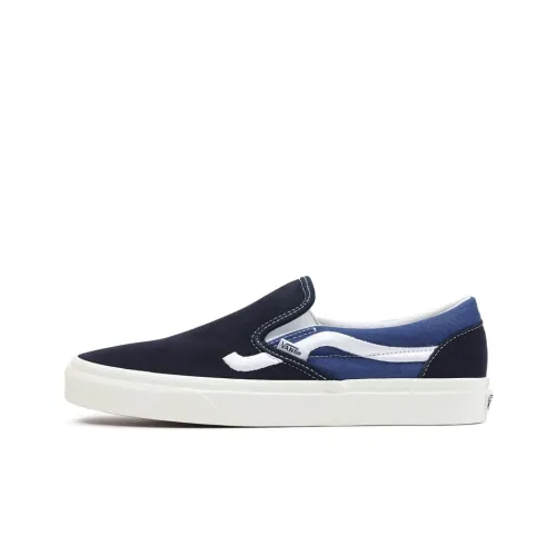 VANS Slip On Series Classic Low Top Скейтборд Кроссовки Unisex Синий Белый