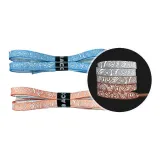 Gradient Sky Blue Paisley 3M Шнурки*1 пара + Gradient Coral Orange Paisley 3M Reflective Шнурки*1 пара