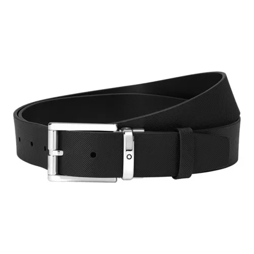 MONTBLANC Кожаные ремни Мужской Черный Ширина 3,5 см