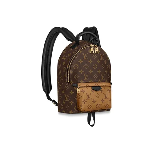 LOUIS VUITTON Palm Springs Холст с кожей Маленький рюкзак Мини Женский Коричневый