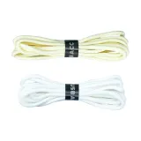 Экрю Круглый Шнурки*1 Упаковка + Белый Круглый Шнурки*1 Пара