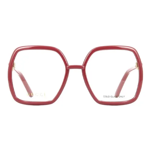 GUCCI Horsebit Застежка Очки с диоптриями Красные Женские