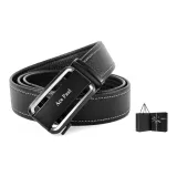 Черный ремешок, серебристая пряжка + подарочный набор к Новому году.