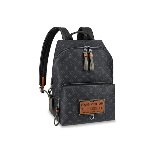 LOUIS VUITTON Discovery Холст и Кожаный Рюкзак Мужской Черный
