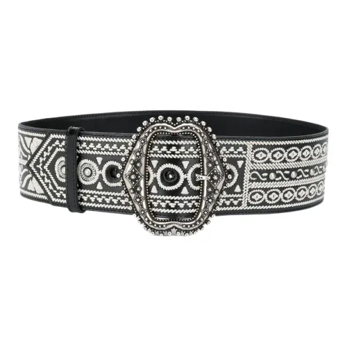 ETRO Коровья кожа Ремни Черный/Белый Унисекс