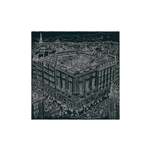 HERMES Roof Garden Шелковые шарфы Унисекс