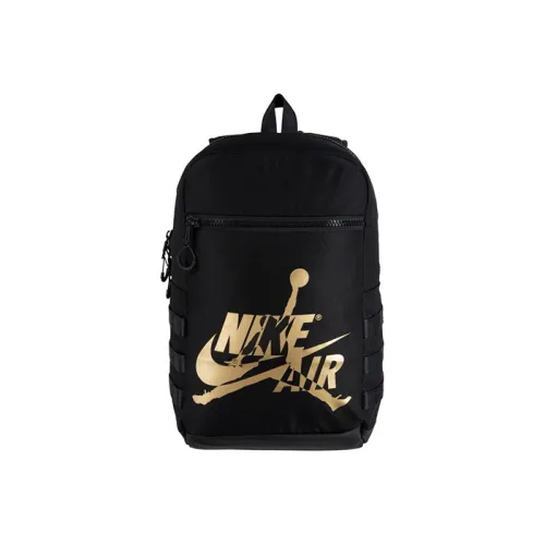 Джордан Полиэстер Рюкзак Стандартный Унисекс Черный Золото