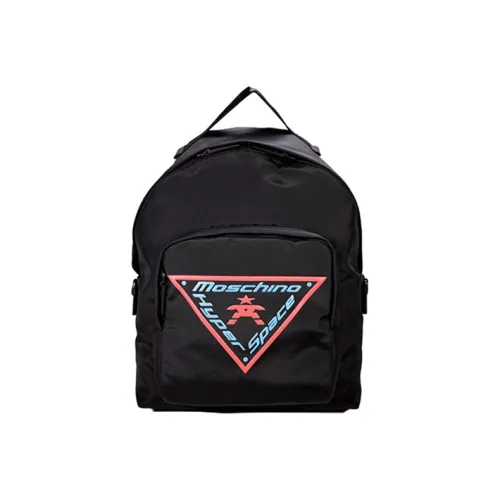 MOSCHINO Nylon Большая емкость Рюкзак Большой Мужской Черный