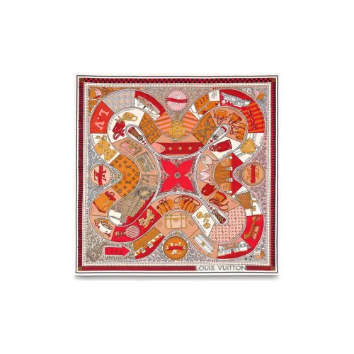 LOUIS VUITTON Louise Шелковые шарфы Светло-янтарный Женские