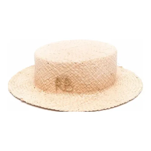 RUSLAN BAGINSKIY Плетеная соломенная шляпа из соломы светлый умбра унисекс