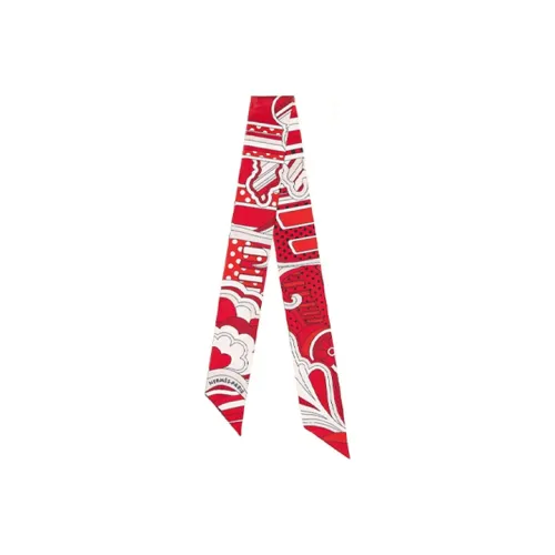 HERMES Шелковые шарфы Женские Красный