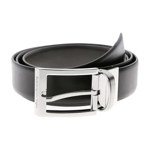 Ermenegildo Zegna Ремни из коровьей кожи, черные, мужские
