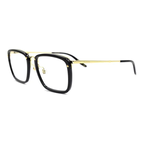 GUCCI Металл Прямоугольные Оправы для очков Мужские Черный Золото