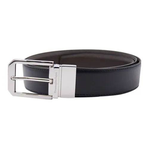 Ermenegildo Zegna Ремни из коровьей кожи, черные, мужские