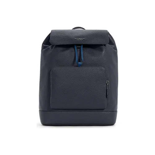 COACH Тернер Рюкзак из коровьей кожи большой мужской угольно-серый