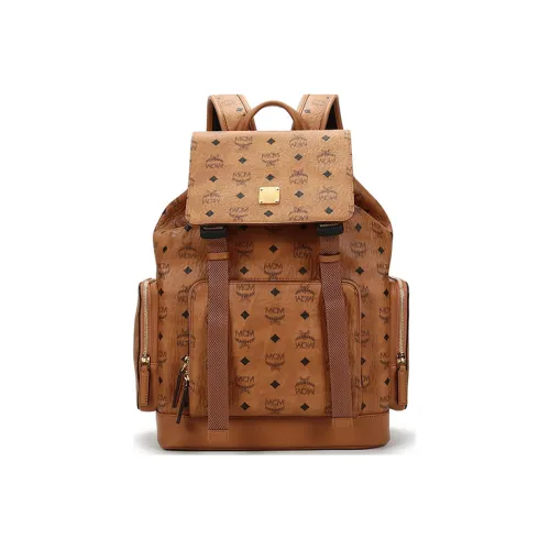 MCM Рюкзак из искусственной кожи средний унисекс цвет коньячный коричневый