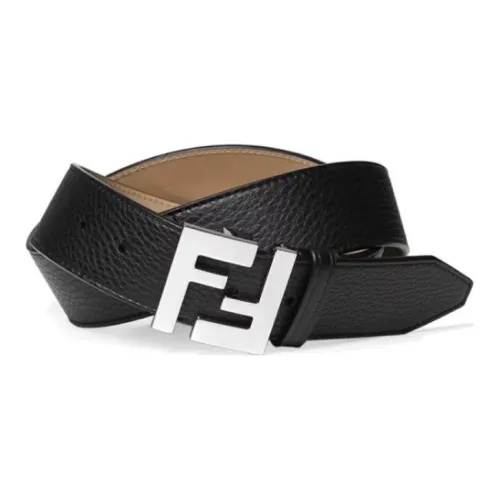 Fendi Ремни из коровьей кожи, черные, мужские