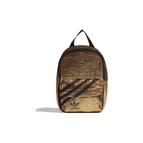 Adidas Originals Кожа Рюкзак Мини Женский Золотой