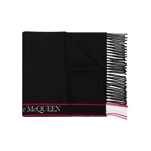 Alexander McQueen Шарфы из шерсти Wool Knit Черный Унисекс