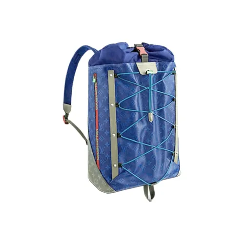 LOUIS VUITTON Холст Рюкзак Большой Мужской Электрический Синий