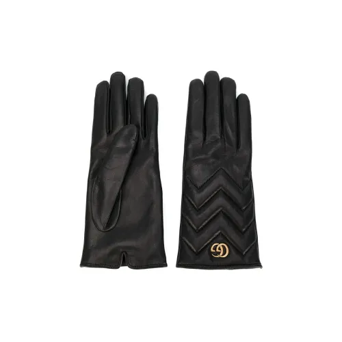 GUCCI GG Marmont Кожа Перчатки Черные Женские