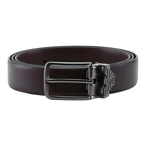 EMPORIO ARMANI Кожаные ремни Темно-кофейный Женские