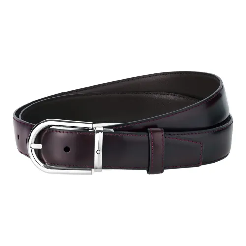 MONTBLANC Ремни из коровьей кожи Мужской Коричневый Красный