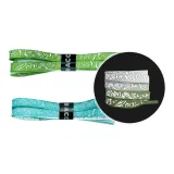 Градиент травяного зеленого пейсли 3M шнурки * 1 пара + градиент мятно-зеленого пейсли 3M светоотражающие шнурки * 1 пара