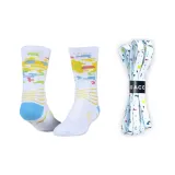 Многоцветные Маленькие Точка Шнурки 1 Упаковка + Многоцветные Пиксельные Спортивные Носки Универсального Размера 1 Пара