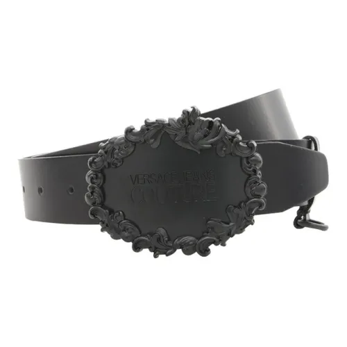 Versace Jeans Couture Ремни из коровьей кожи, черные, мужские