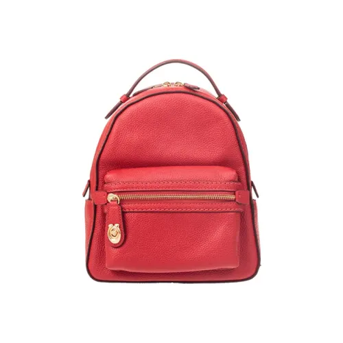 COACH Кампус Кожа Рюкзак Маленький Женский Металл Красный