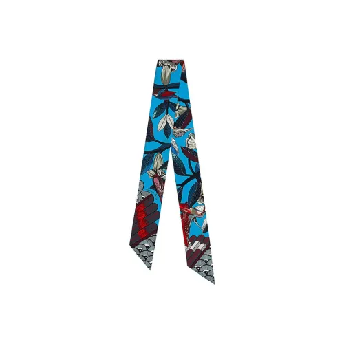 Hermes Twilly Шелковые шарфы Синий Женские