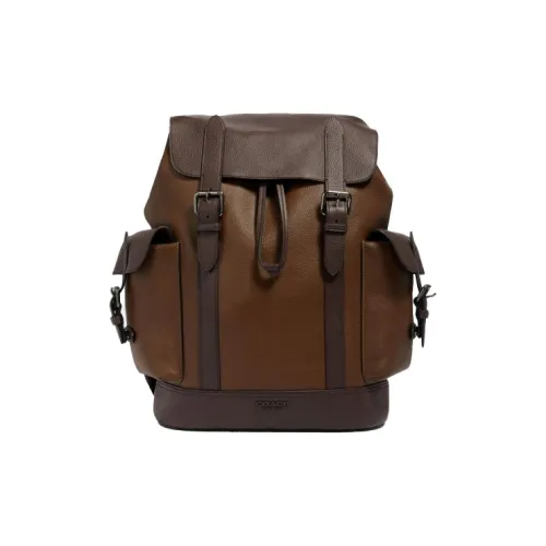 COACH Hudson Кожа Рюкзак Средний Мужской Коричневый Градиент