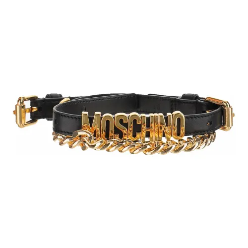 MOSCHINO ПУ (полиуретан) Искусственная кожа Ремни Черный Унисекс