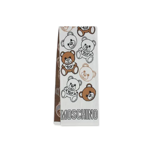 MOSCHINO Вязаные шарфы Унисекс Белый