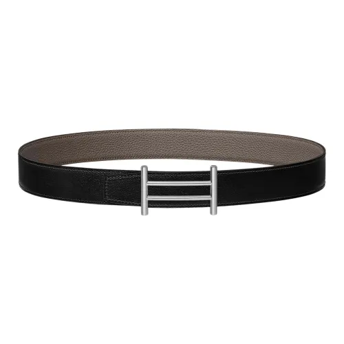 Hermes Rider Коровья кожа Ремни Черный/Оловянно-серый Женские