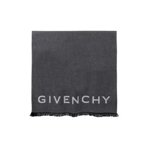Шарфы из трикотажной шерсти Givenchy серые унисекс