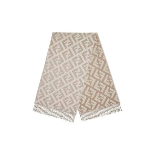 FENDI Кашемир Вязаные шарфы Белый Женские