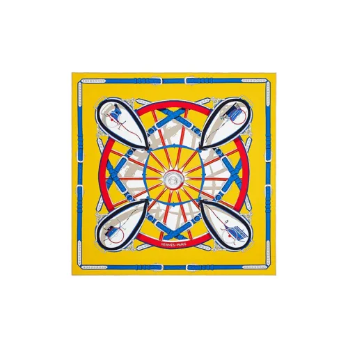 Hermes En Roue Libre Шелковые шарфы Многоцветный Унисекс