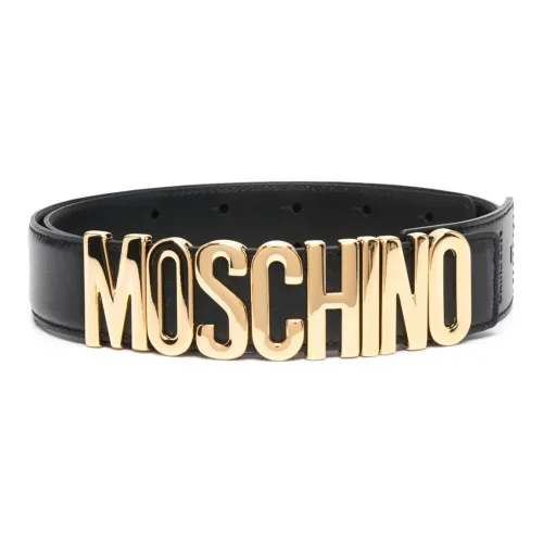 MOSCHINO Ремни из коровьей кожи, черные, женские