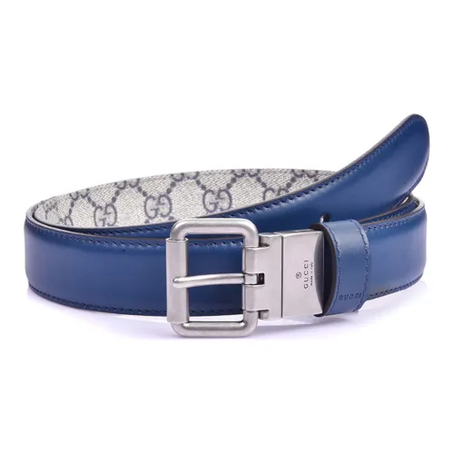 GUCCI Телячья кожа Двойная сторона Застежка-булавка Деловой повседневный стиль Кожаные ремни Мужской